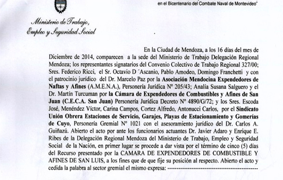 Estaciones de Cuyo actualizan convenio colectivo de trabajo pero descartan un plus