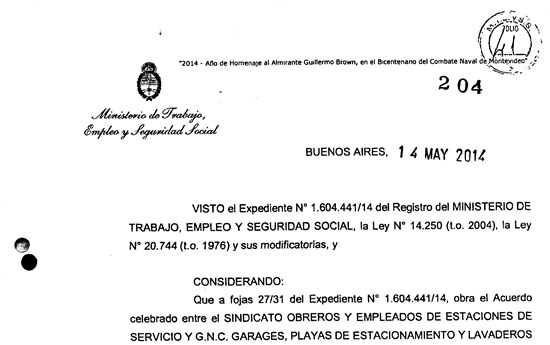 Expendedores precisan cual es el ámbito de aplicación del Convenio Salarial aprobado por Trabajo