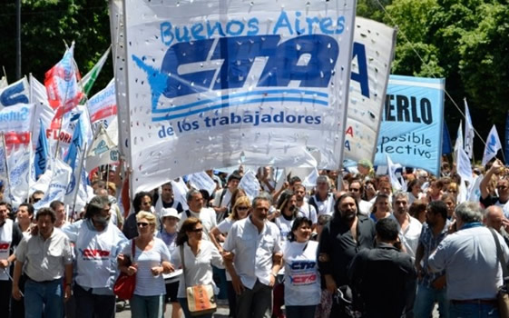 La problemática del combustible también se tuvo en cuenta en la marcha de la CTA