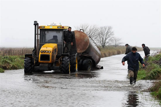 Productores agropecuarios preocupados por las estaciones inundadas