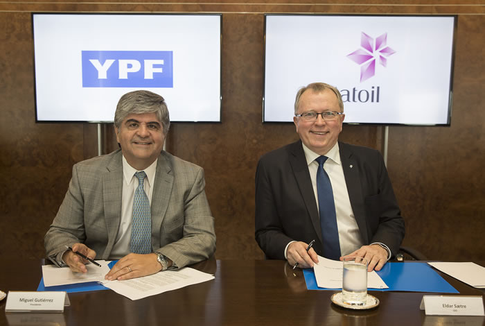 YPF profundiza lazos con la compañía noruega Statoil