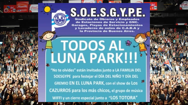 Los trabajadores de Estaciones de Servicio y sus familias celebrarán el día del niño y del gremio