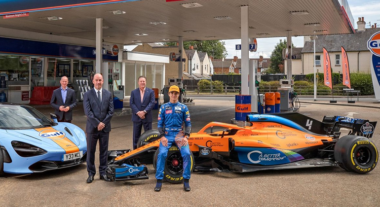 Gulf se sube a la Fórmula 1 de la mano de McLaren, proveyéndolo de lubricantes y combustibles
