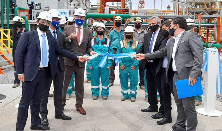 YPF inauguró una nueva planta de cogeneración en la refinería de La Plata