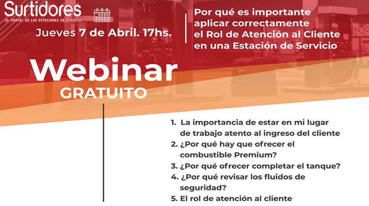 Hoy a las 17 horas comienza el ciclo de capacitación gratuito para empleados de Estaciones de Servicio