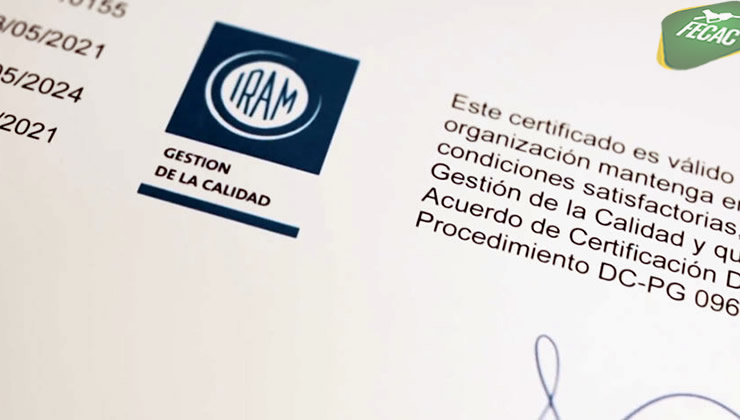 FECAC continúa trabajando para mantener las certificaciones ISO 9001