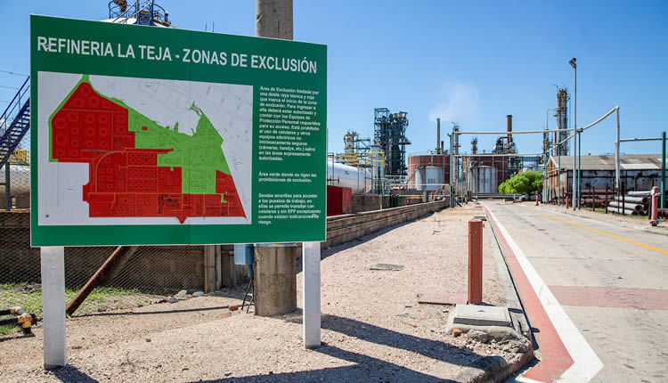 Desde hoy la refinería La Teja quedó oficialmente detenida