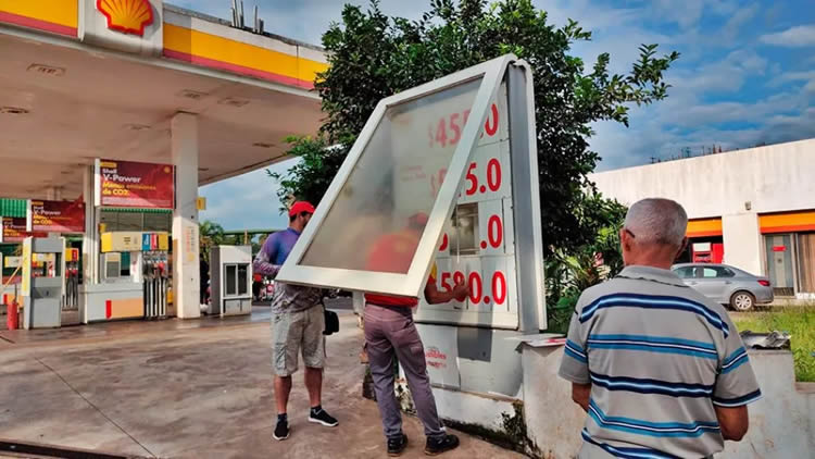 Los precios de los combustibles aún continúan un 30 por ciento por debajo del punto de equilibrio