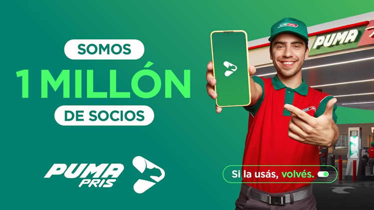 Puma Pris alcanzó el millón de usuarios