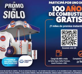 Gulf lanza la “Promo del Siglo”: sortea 100 años de combustible gratis