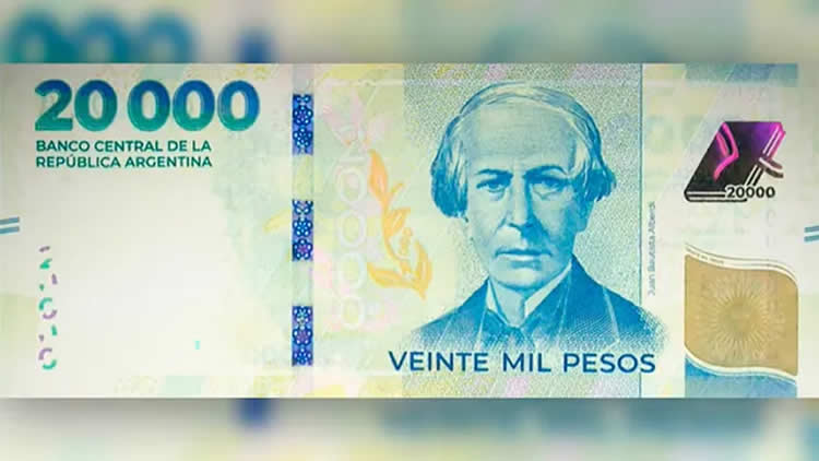 Ya está en circulación el nuevo billete de $20.000