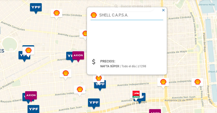 Estaciones de Servicio siguen informando precios de los combustibles pese a la desregulación oficial