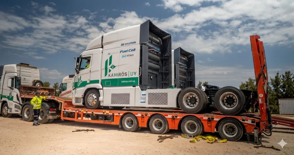 Con los nuevos camiones a hidrógeno en Fray Bentos comenzaría a operar la primera hidrolinera del país