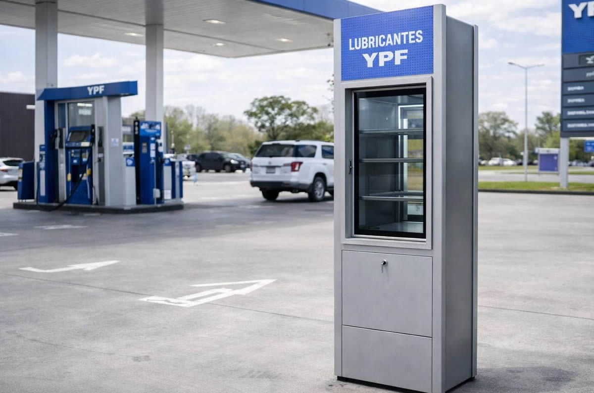 YPF renueva la exhibición en playa con nuevos muebles para lubricantes y complementos