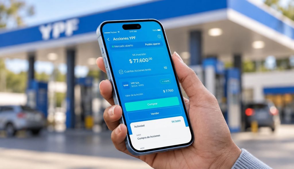 La compra de acciones de YPF desde la App superó las 550.000 unidades en apenas 15 días